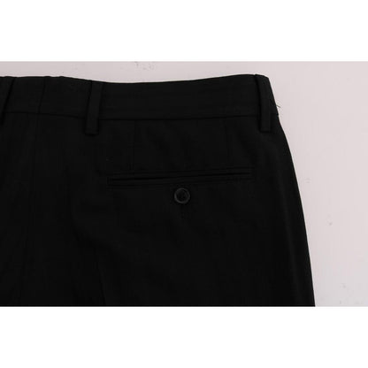 Dolce & Gabbana Black Striped Wool Stretch Pants 1728,3% Elastane,67345645728,Casual Pants - Pants - Clothing,Clothing,Dolce & Gabbana,IT54 | XL,IT56 | XXL,Jeans & Pants - Men - Clothing,Material: 97% Wool,Men,Men - Clothing,New with tags,Pants - Clothing