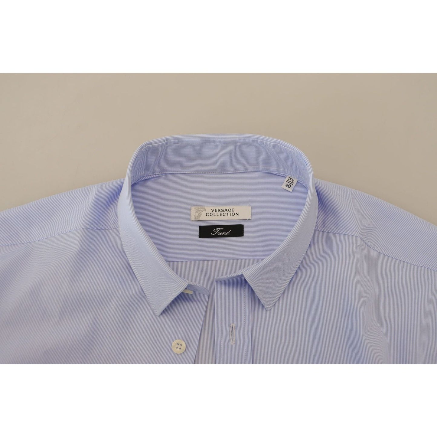 Versace Collection Elegant Light Blue Dress Shirt Versace Collection