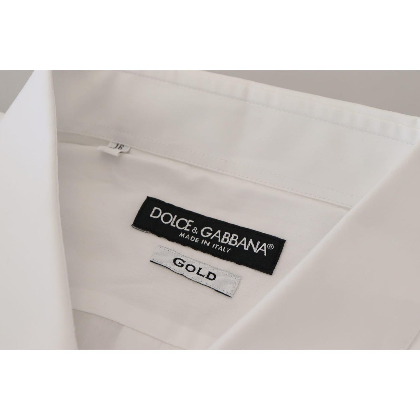 Dolce & Gabbana Elegant White Peacock Feather Dress Shirt Dolce & Gabbana