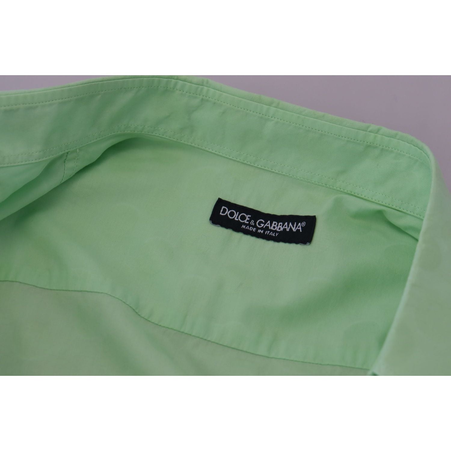 薄荷绿色修身休闲纽扣衬衫
