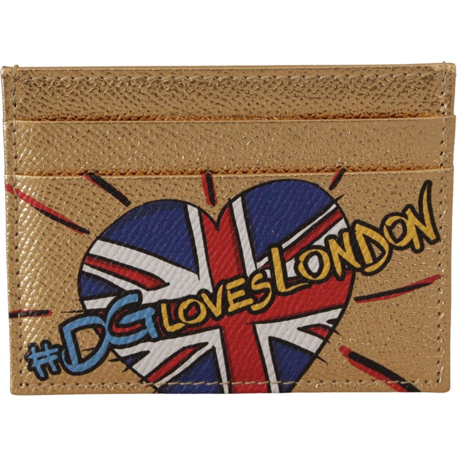 优雅金色皮革卡夹