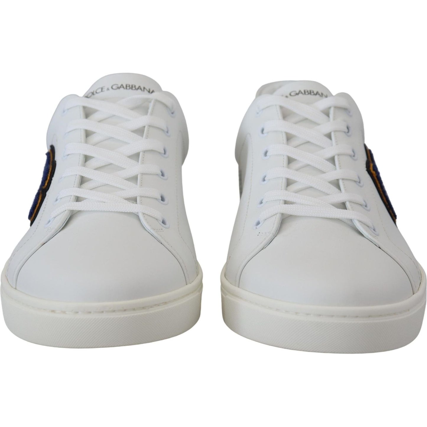 Dolce & Gabbana Elegant White Leather Men's Sneakers Dolce & Gabbana