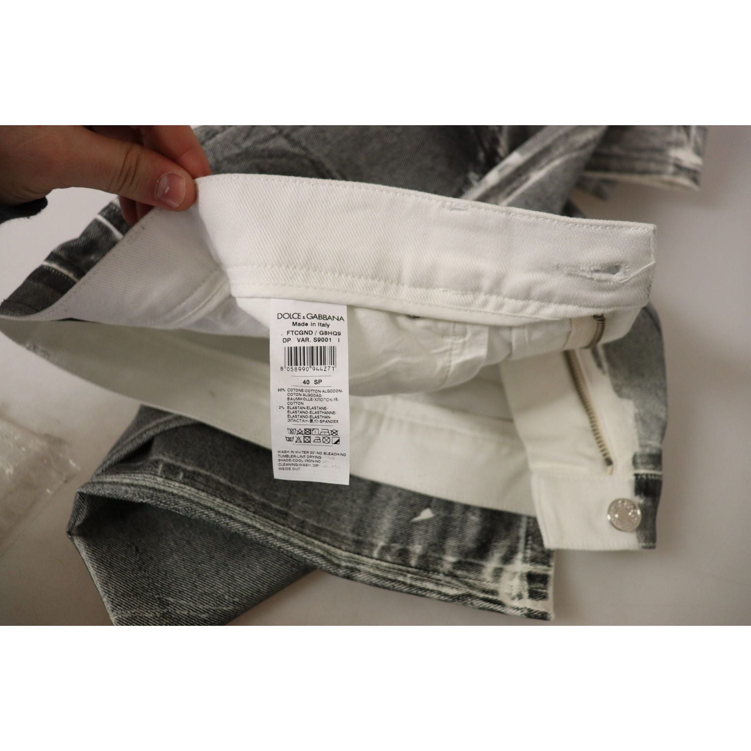 高腰灰色牛仔优雅