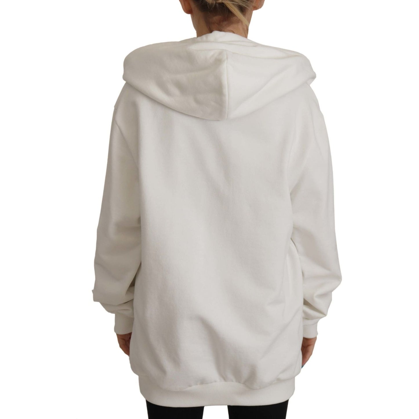 Dolce & Gabbana Chic White Hooded Pullover Sweater Dolce & Gabbana