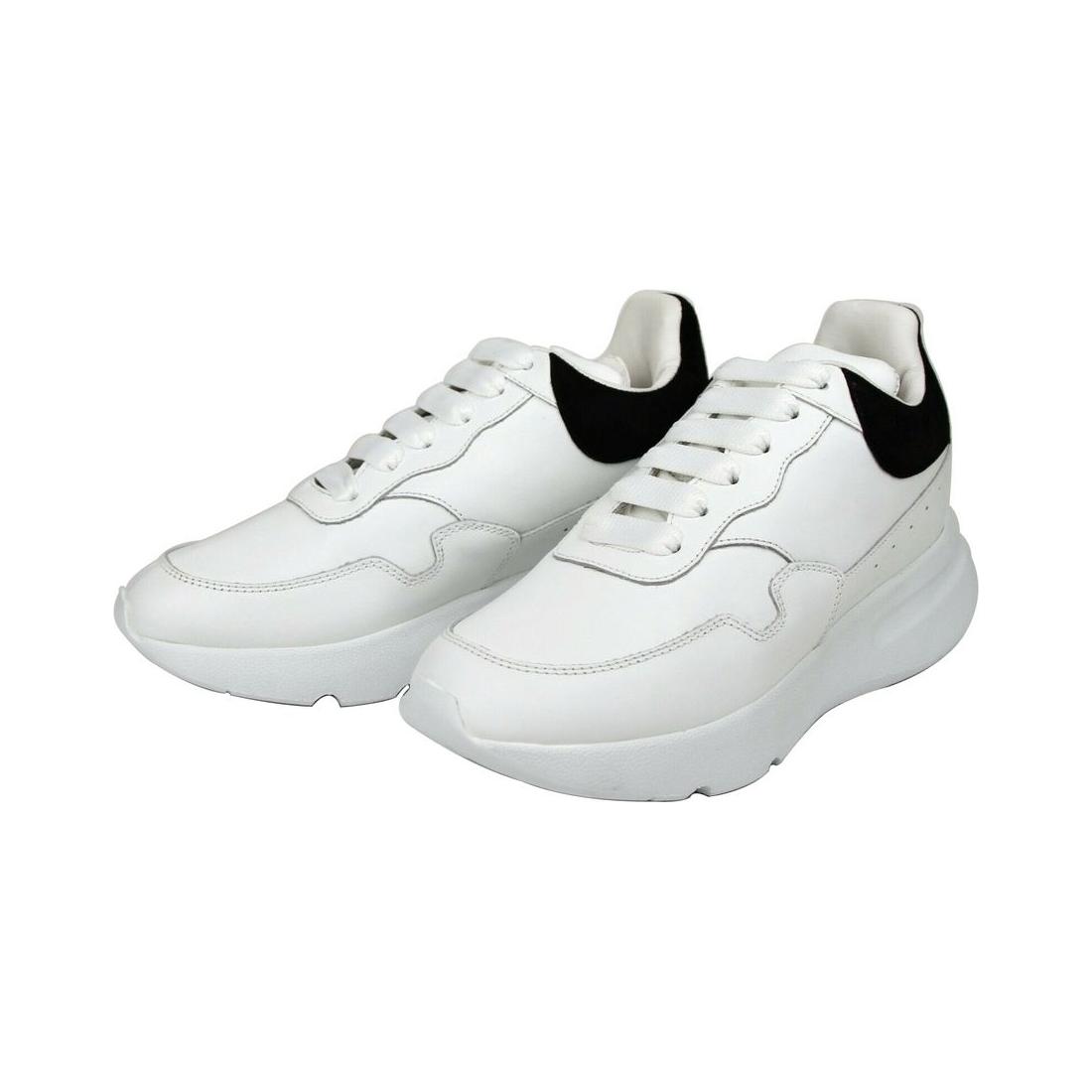 Alexander McQueen Women White Leather Suede Sneaker Alexander McQueen