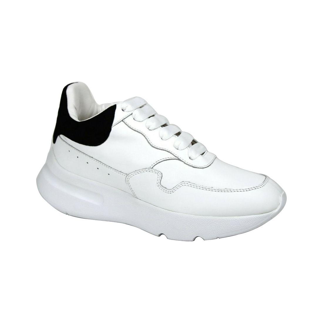 Alexander McQueen Women White Leather Suede Sneaker Alexander McQueen