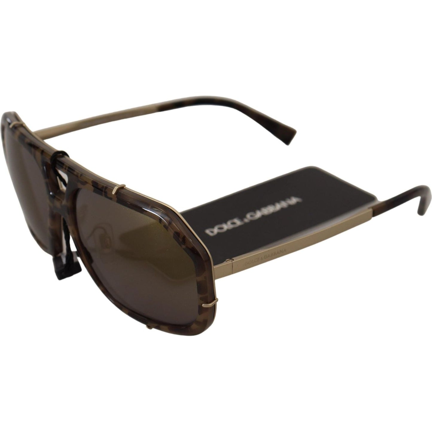 Dolce & Gabbana Chic Aviator Mirrored Brown Sunglasses Dolce & Gabbana