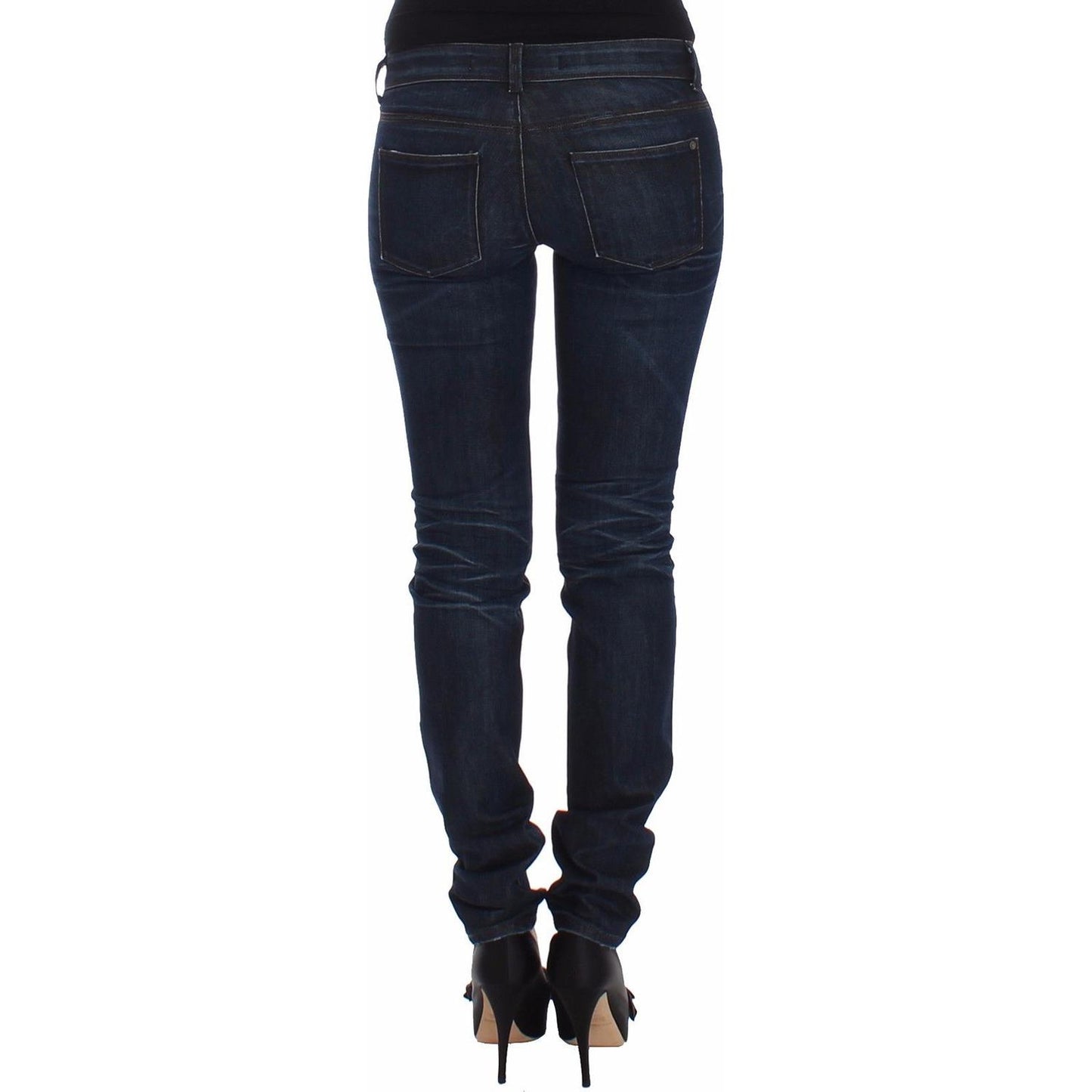 Ermanno Scervino Blue Slim Jeans Denim Pants Skinny Leg Stretch Ermanno Scervino