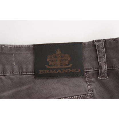Ermanno Scervino Gray Slim Jeans Denim Pants Skinny Leg Stretch Ermanno Scervino