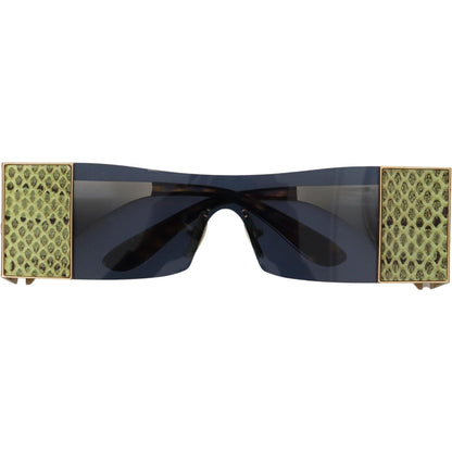 Dolce & Gabbana Gold Metal Rectangle Shades DG2263 Sunglasses Dolce & Gabbana