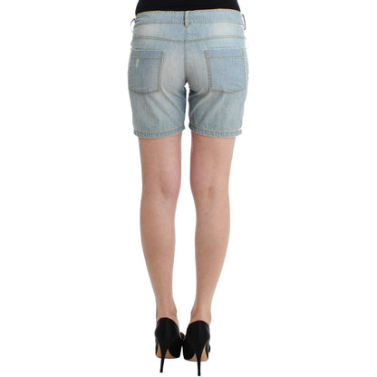 Ermanno Scervino Beachwear Blue Denim City Casual Dress Shorts Ermanno Scervino