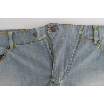 Ermanno Scervino Beachwear Blue Denim City Casual Dress Shorts Ermanno Scervino