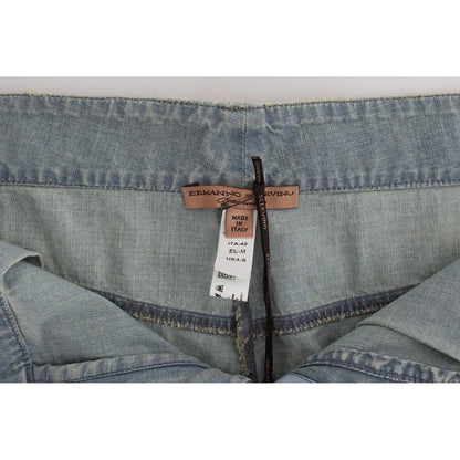 Ermanno Scervino Beachwear Blue Denim City Casual Dress Shorts Ermanno Scervino