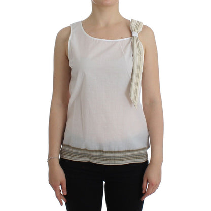 Ermanno Scervino White Top Blouse Tank Shirt Sleeveless Ermanno Scervino
