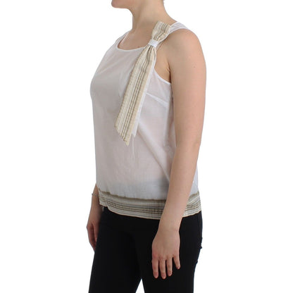 Ermanno Scervino White Top Blouse Tank Shirt Sleeveless Ermanno Scervino