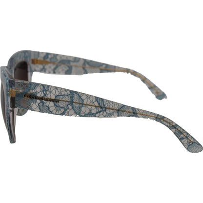 Dolce & Gabbana Blue Lace Acetate Crystal Butterfly DG4231 Sunglasses Dolce & Gabbana