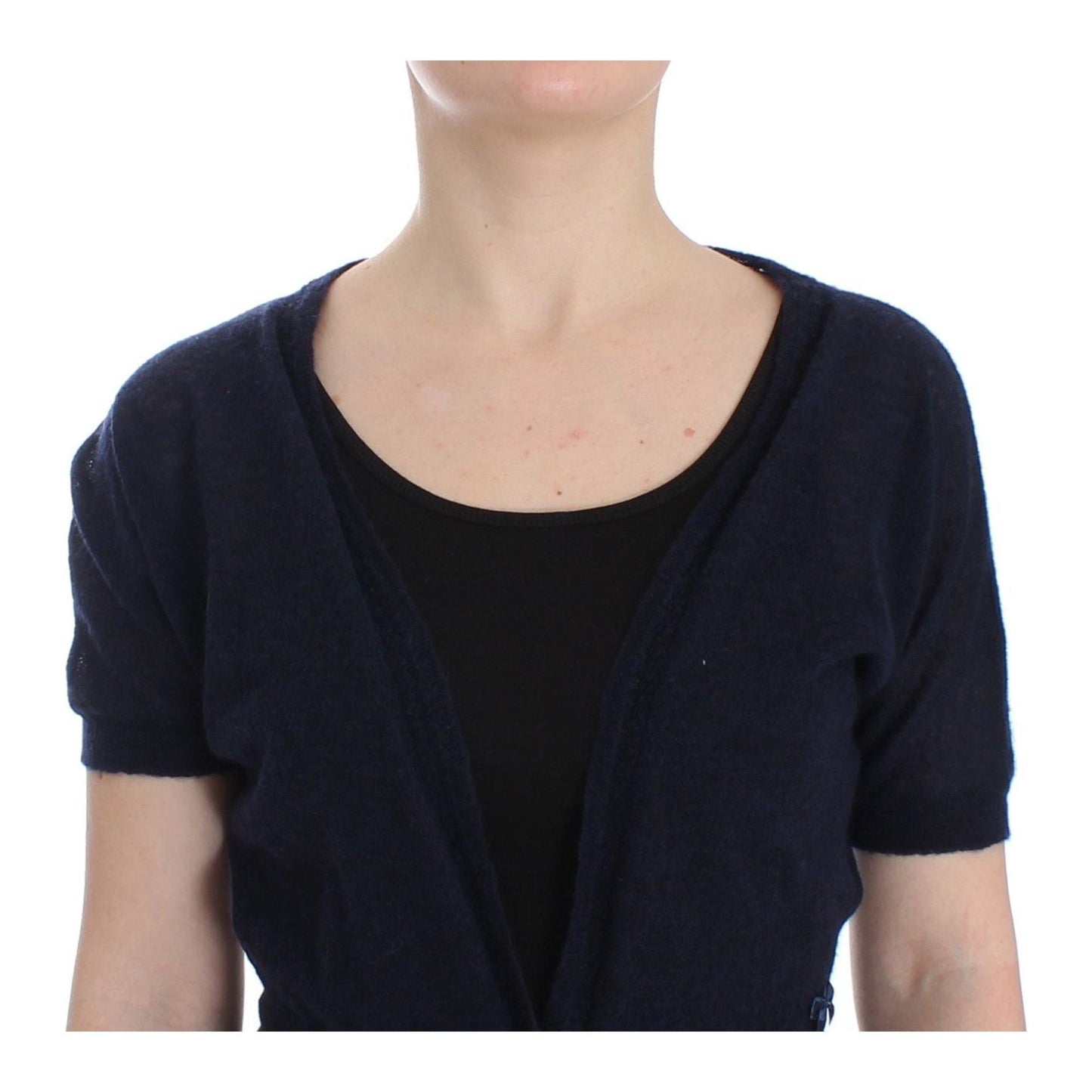 Ermanno Scervino Knit Blue Wool Sweater Cardigan Ermanno Scervino
