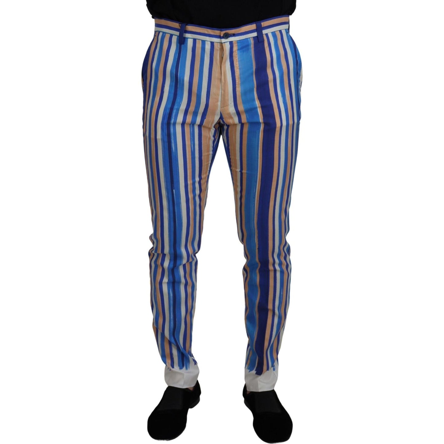 Dolce & Gabbana Sleek Striped Slim Fit Chinos Dolce & Gabbana