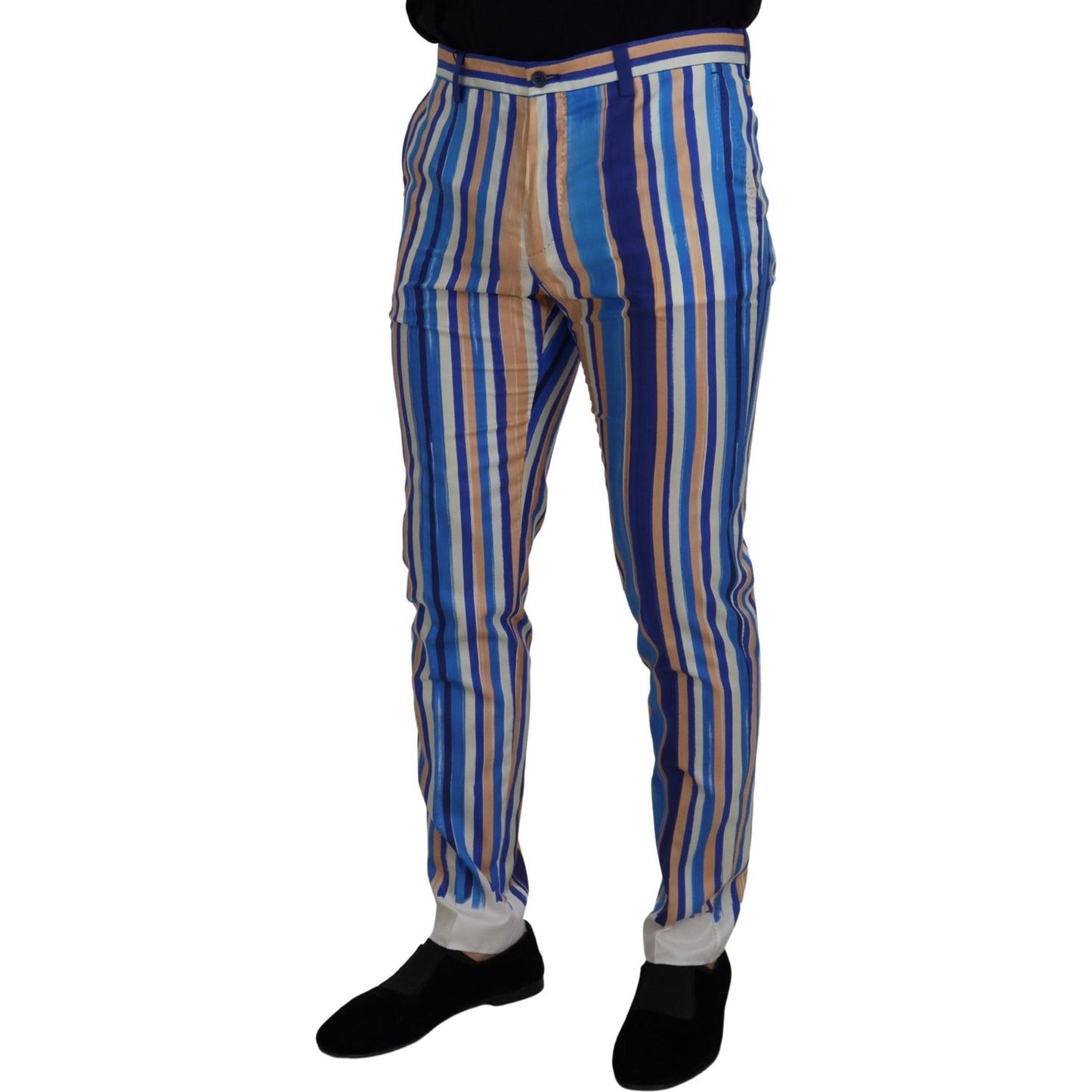 Dolce & Gabbana Sleek Striped Slim Fit Chinos Dolce & Gabbana