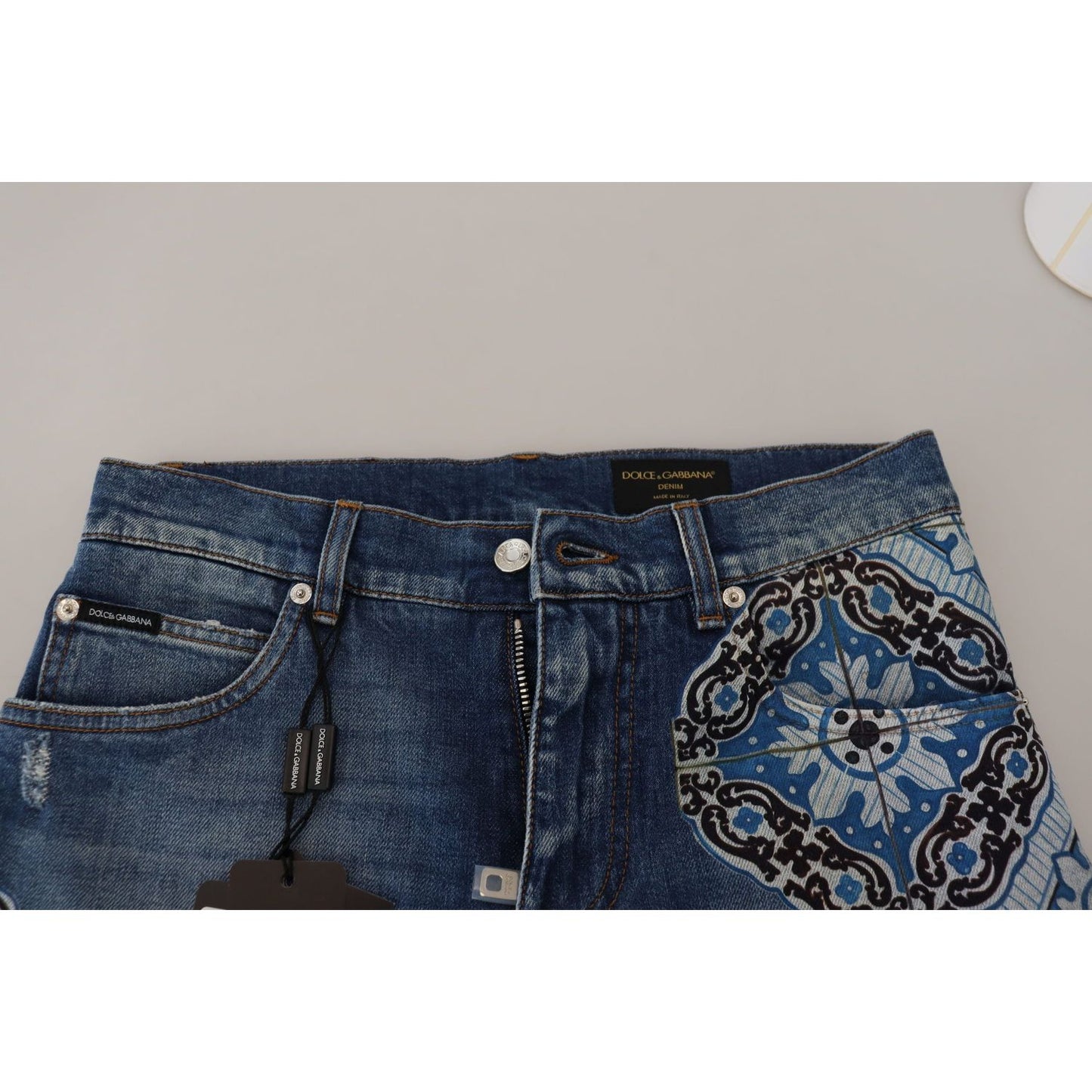 Dolce & Gabbana Elegant Slim Fit Denim Shorts Shorts Dolce & Gabbana