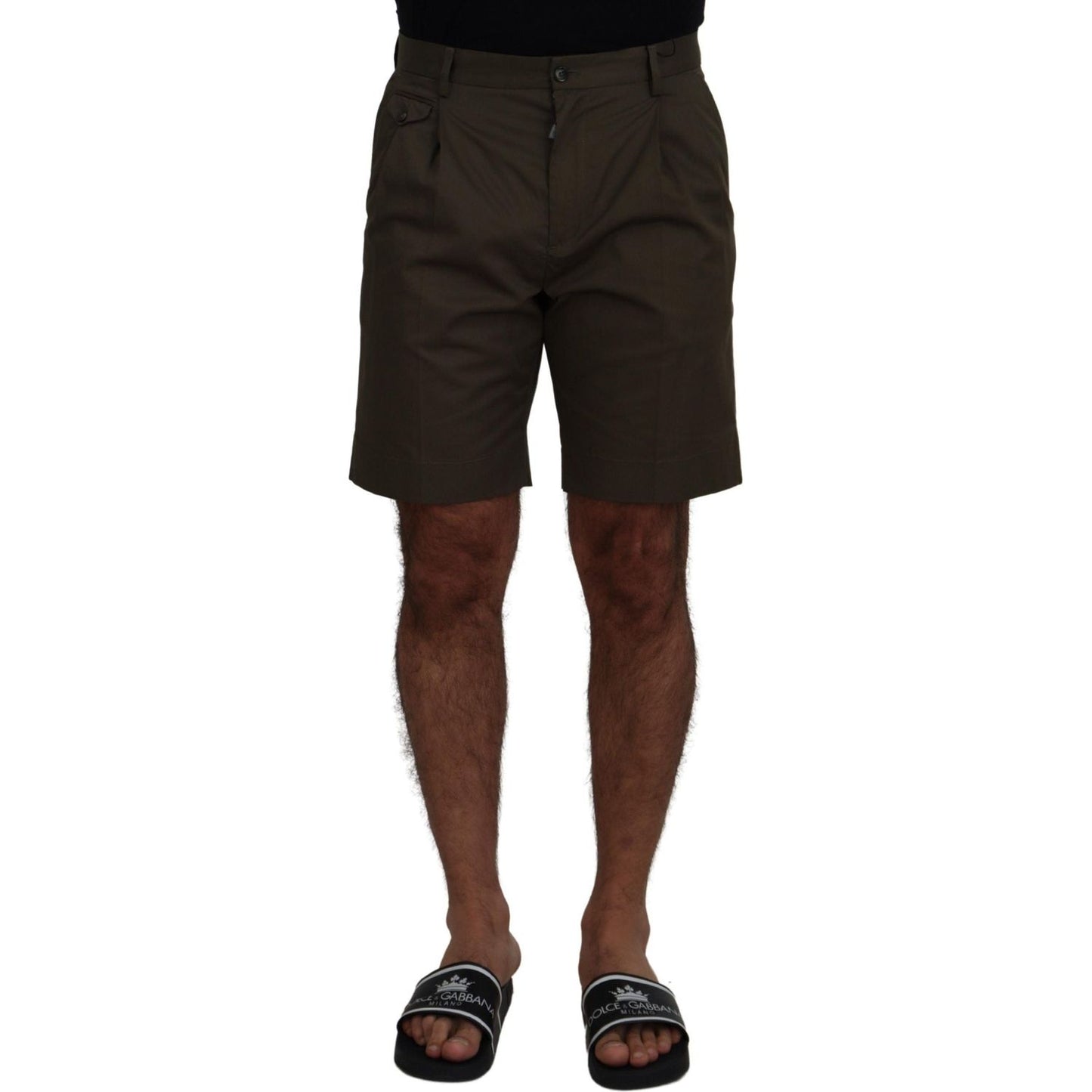 Dolce & Gabbana Elegant Green Cotton Chino Shorts Shorts Dolce & Gabbana