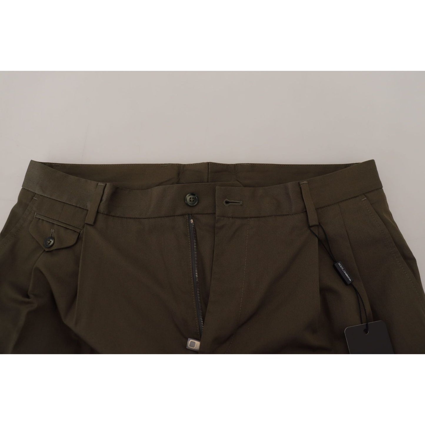 Dolce & Gabbana Elegant Green Cotton Chino Shorts Shorts Dolce & Gabbana