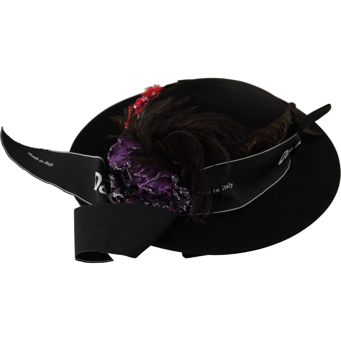 Dolce & Gabbana Elegant Wide Brim Black Hat Dolce & Gabbana