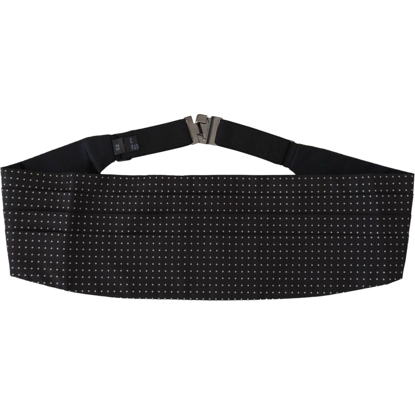Dolce & Gabbana Black Polka Dot Wide Waist Men Belt Cummerband Dolce & Gabbana