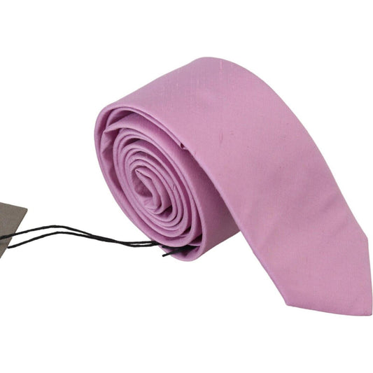 Daniele Alessandrini Pink Classic Men Necktie Accessory Silk Tie Daniele Alessandrini