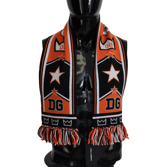 Dolce & Gabbana Multicolor DG Logo Printed Men Neck Wrap Shawl Scarf Dolce & Gabbana