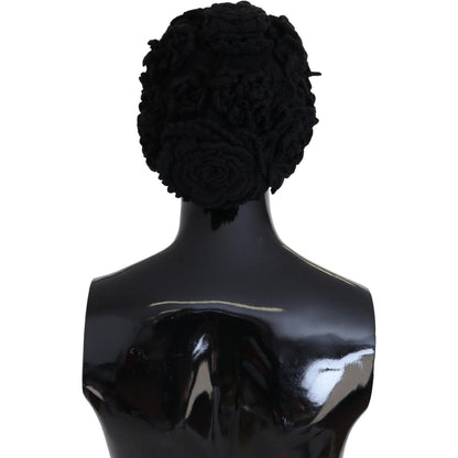 Dolce & Gabbana Black Wool Knit Winter Beanie Hat