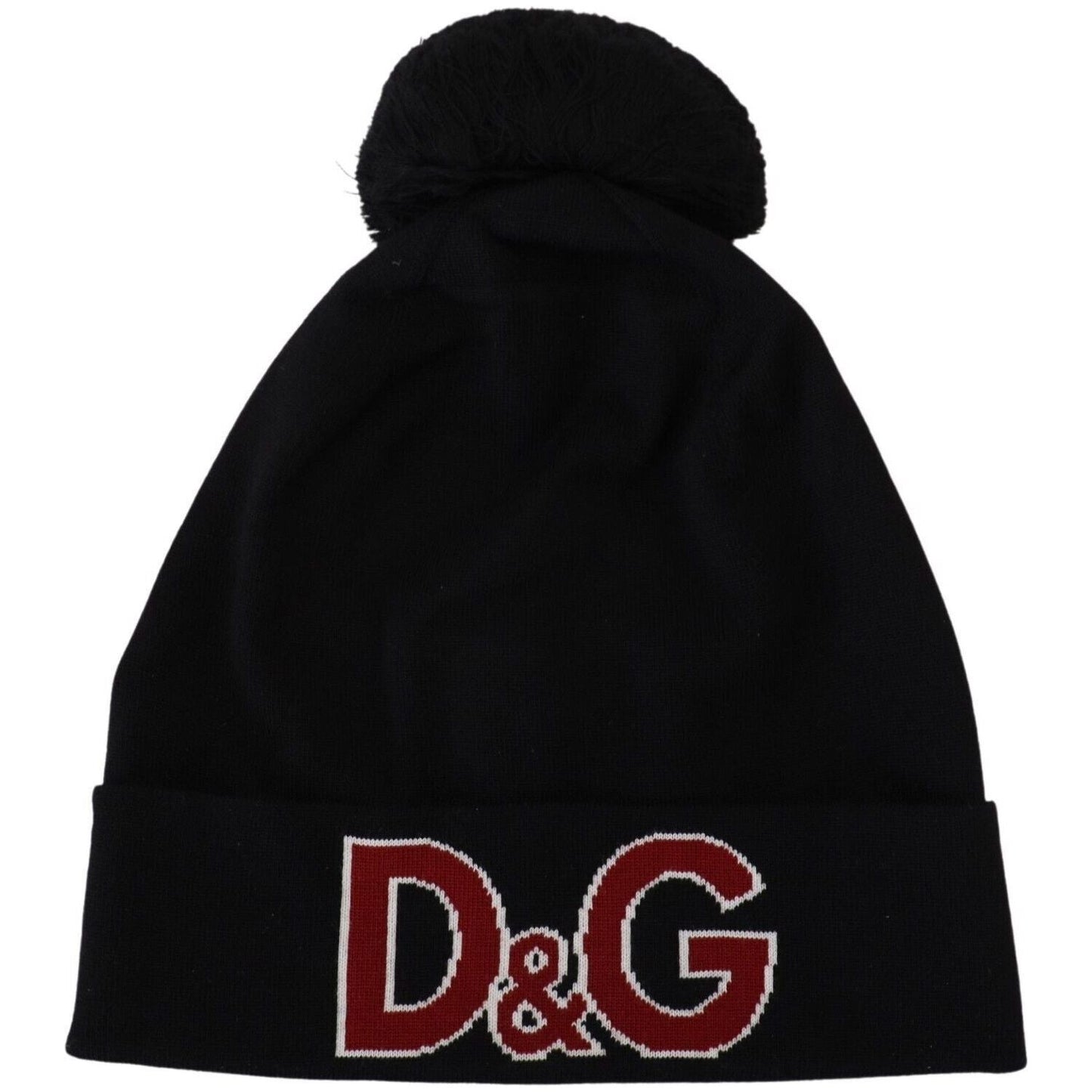 Dolce & Gabbana Elegant Black Virgin Wool Beanie Dolce & Gabbana