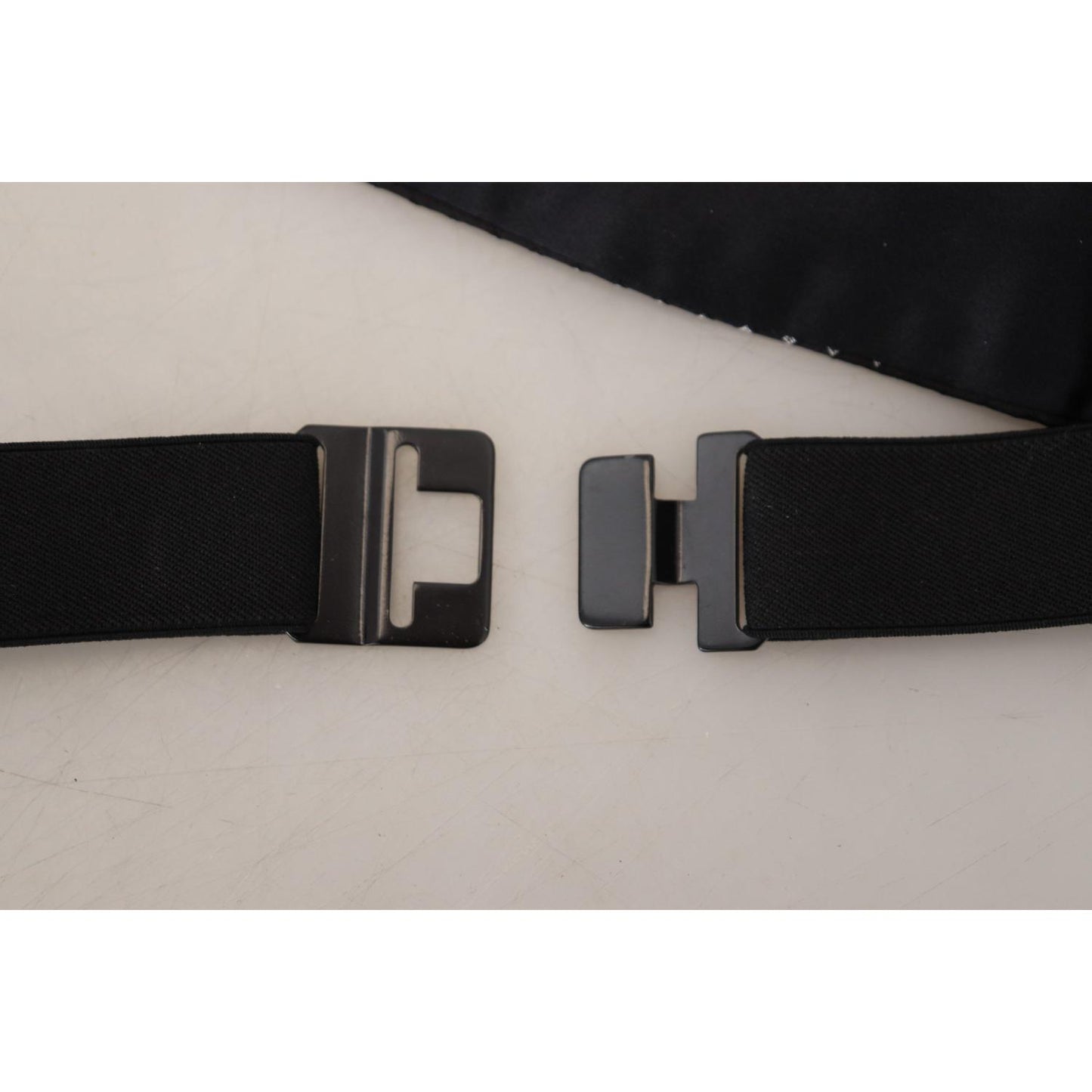 Dolce & Gabbana Black Polka Dot Wide Waist Men Belt Cummerband Dolce & Gabbana