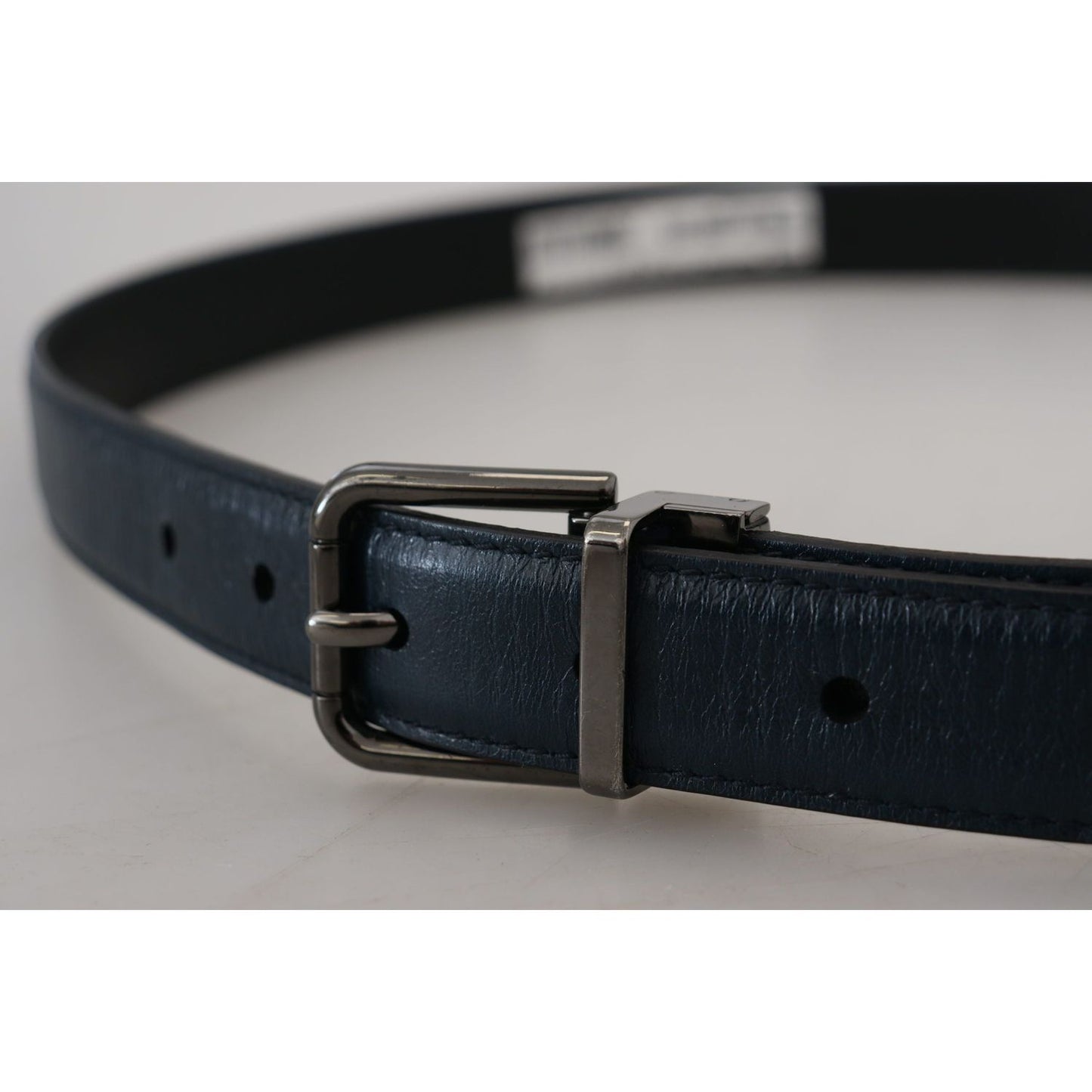 Dolce & Gabbana Elegant Dark Blue Leather Belt Dolce & Gabbana