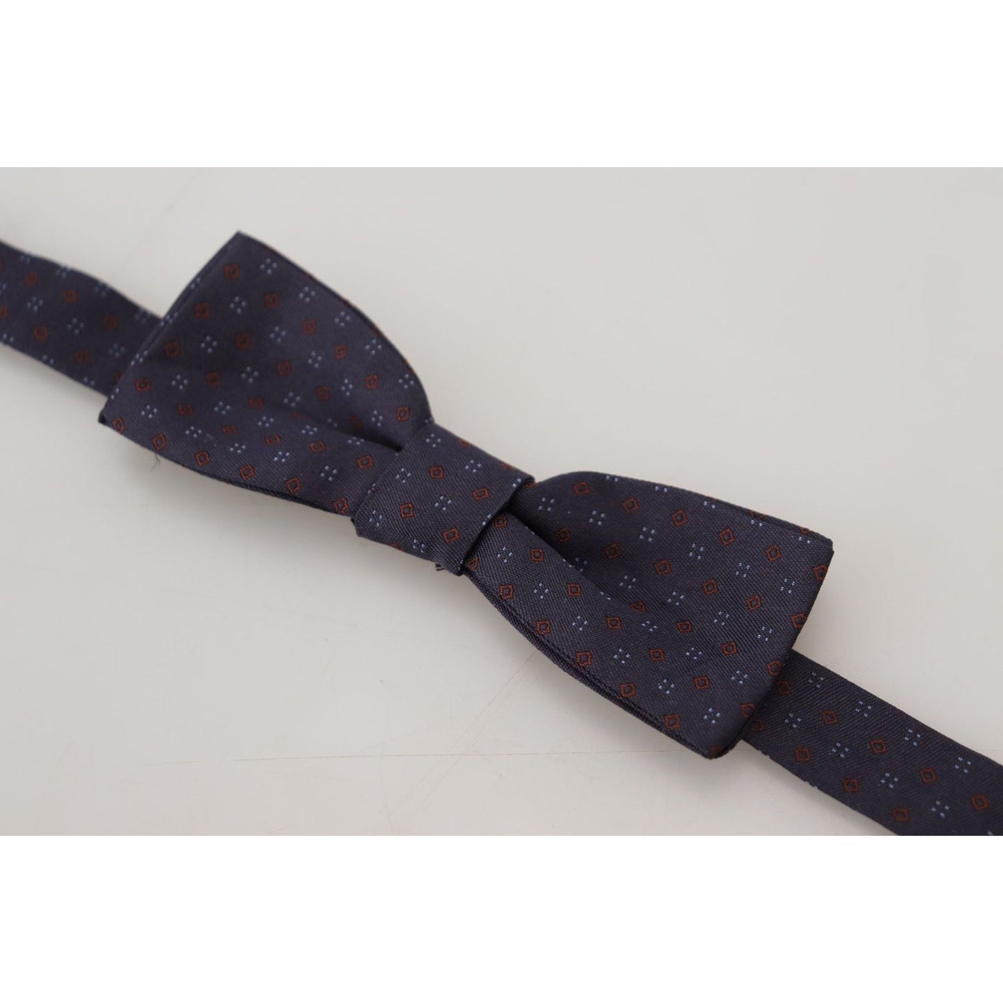 Dolce & Gabbana Blue Pattern Silk Adjustable Neck Papillon Bow Tie Dolce & Gabbana