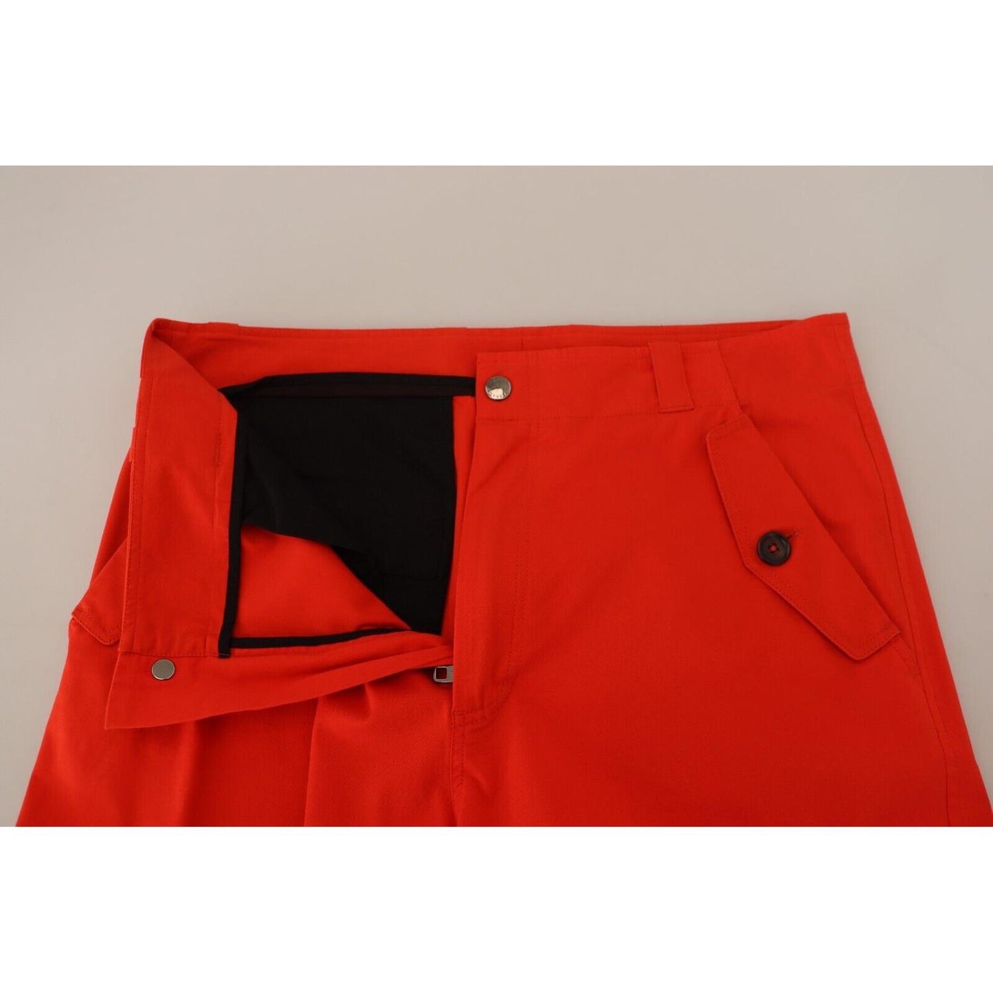 Dolce & Gabbana Elegant Red Cotton Blend Trousers Dolce & Gabbana