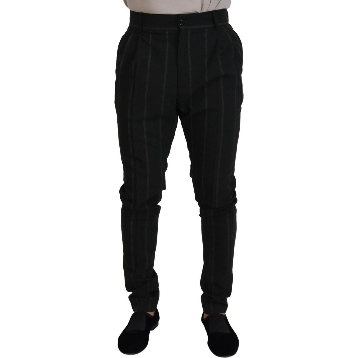 Dolce & Gabbana Elegant Black Tailored Trousers Dolce & Gabbana