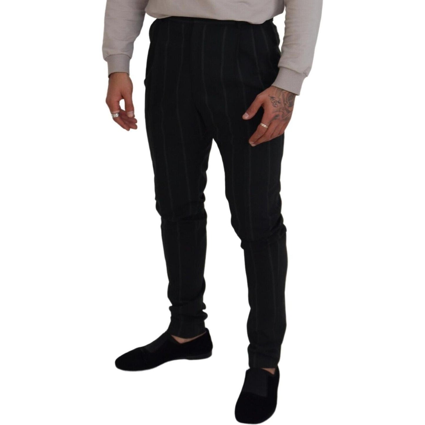 Dolce & Gabbana Elegant Black Tailored Trousers Dolce & Gabbana