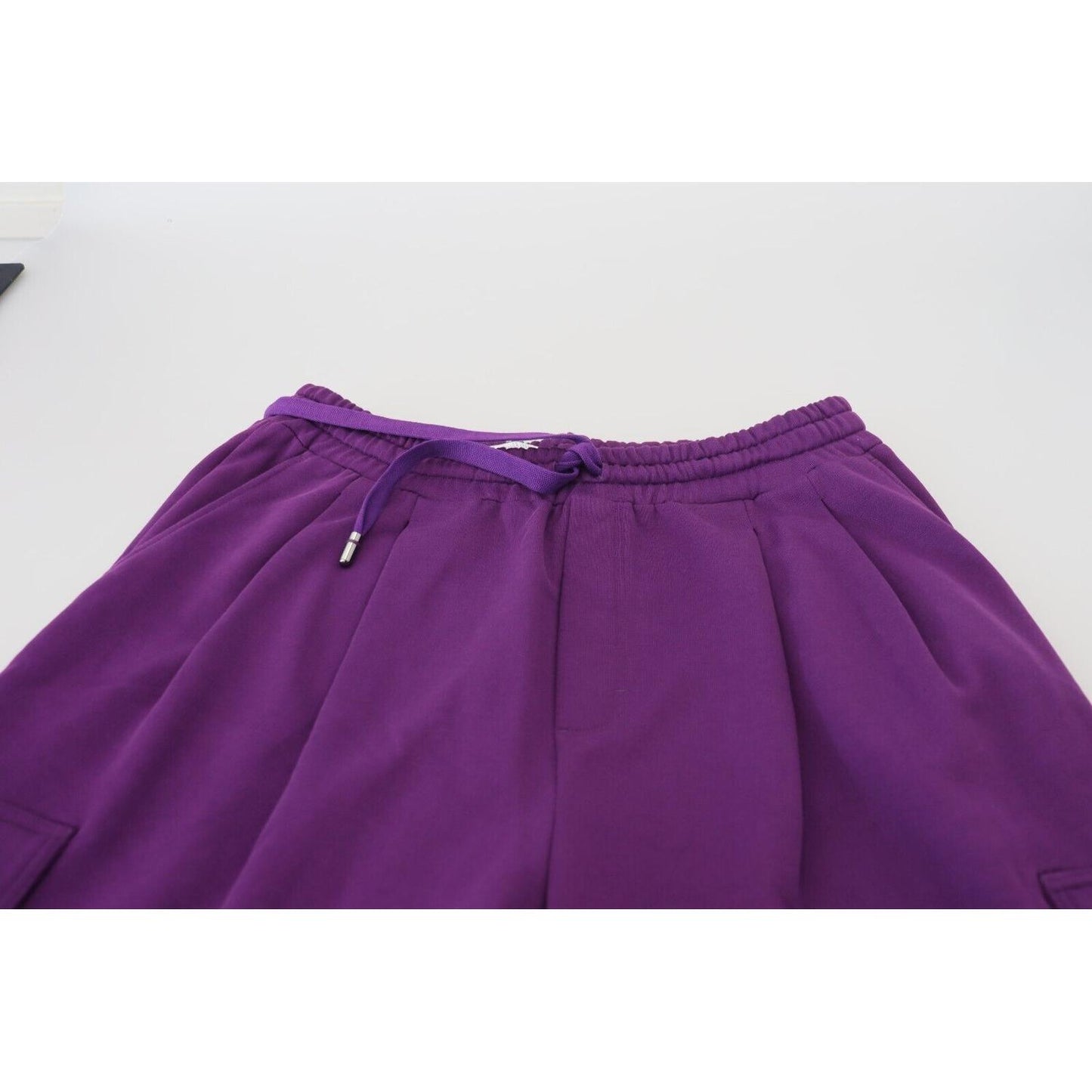 Dolce & Gabbana Elegant Purple Cotton Cargo Sweatpants Dolce & Gabbana