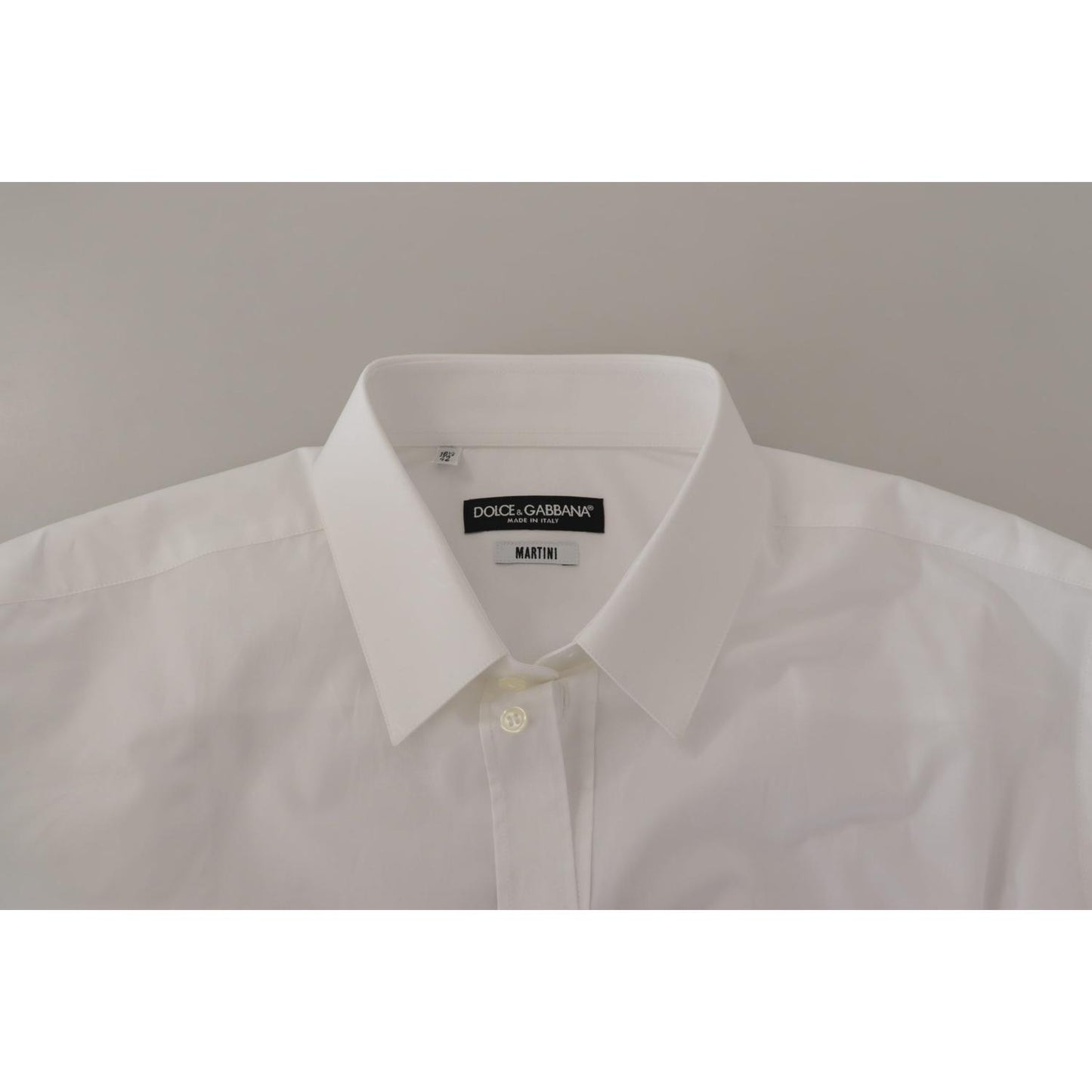 Dolce & Gabbana Elegant Slim Fit White Martini Dress Shirt Dolce & Gabbana