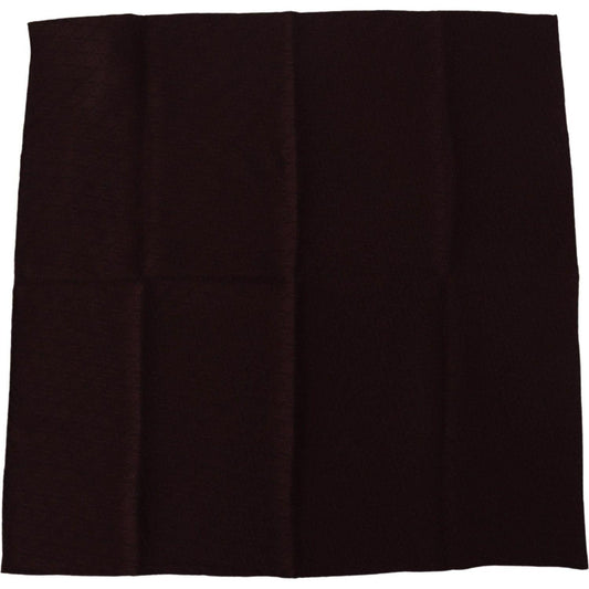 Dolce & Gabbana Brown Silk Blend Square Wrap Handkerchief Scarf Dolce & Gabbana