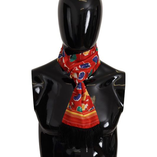 Dolce & Gabbana Multicolor DG Umbrellas Print Shawl Fringe Scarf Dolce & Gabbana