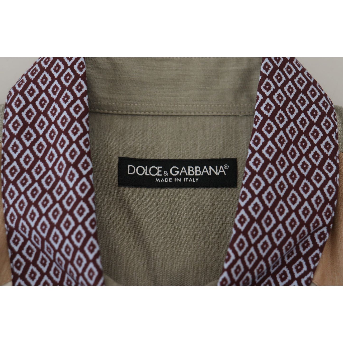 Dolce & Gabbana Multicolor Cotton Patchwork Slim Shirt 1728,2% Polyester,67345645728,Clothing,Dolce & Gabbana,Dress Shirts - Shirts - Clothing,IT37 | XS,Material: 98% Cotton,Men,Men - Clothing,Multicolor,New with tags,Shirts - Clothing,Shirts - Men - Clot