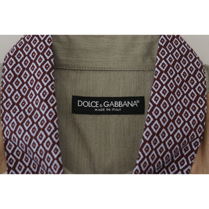 Dolce & Gabbana Multicolor Cotton Patchwork Slim Shirt 1728,2% Polyester,67345645728,Clothing,Dolce & Gabbana,Dress Shirts - Shirts - Clothing,IT37 | XS,Material: 98% Cotton,Men,Men - Clothing,Multicolor,New with tags,Shirts - Clothing,Shirts - Men - Clot