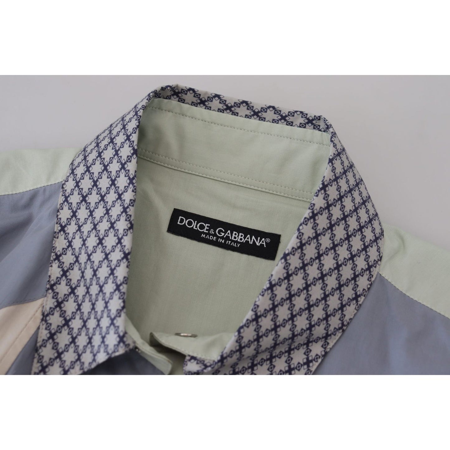 Dolce & Gabbana Multicolor Cotton Patchwork Slim Shirt 1728,67345645728,Clothing,Dolce & Gabbana,Dress Shirts - Shirts - Clothing,IT37 | XS,IT38 | XS,IT44 | 3XL,Material: 100% Cotten,Men,Men - Clothing,Multicolor,New with tags,Shirts - Clothing,Shirts - M