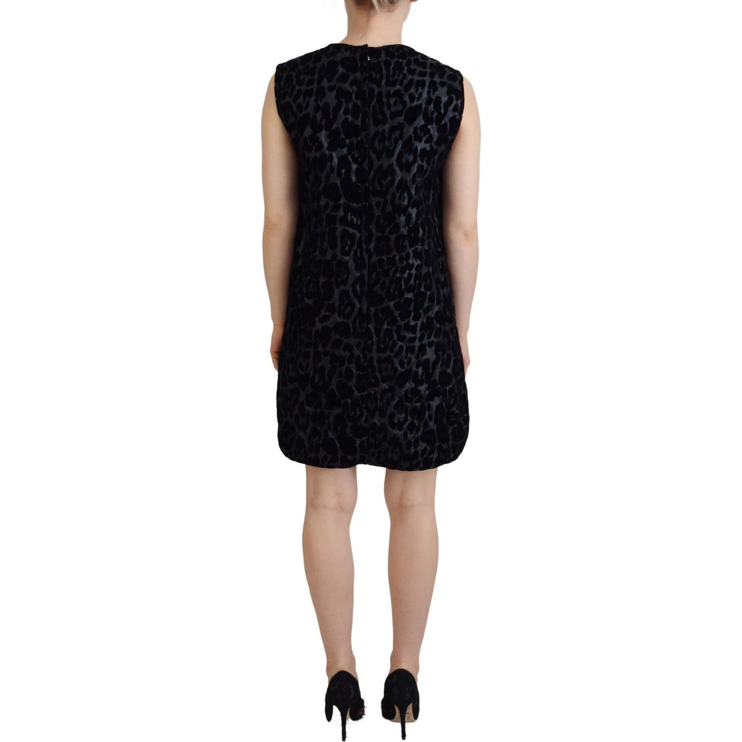 Dolce & Gabbana Elegant Leopard Pattern Mini Shift Dress Dolce & Gabbana