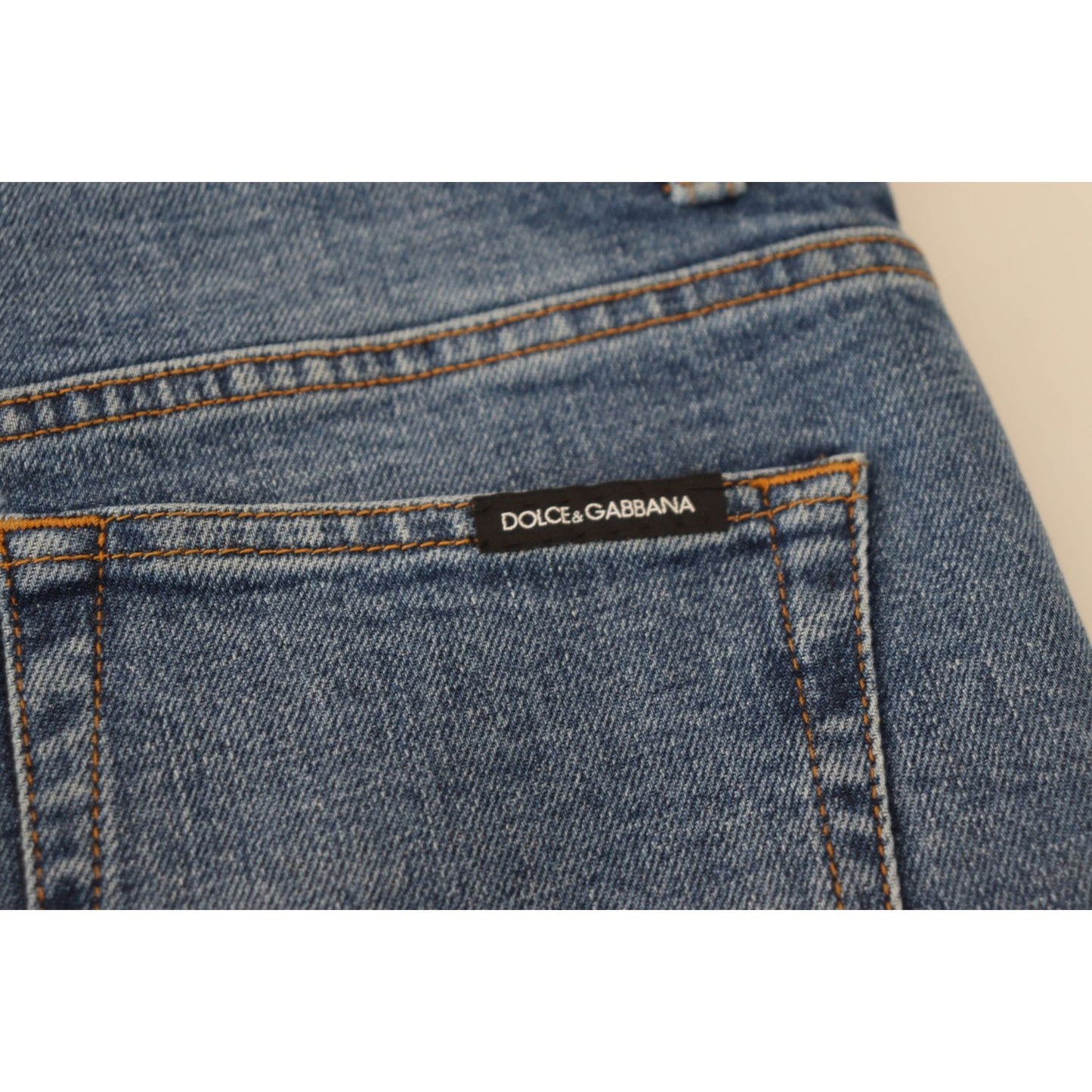 Dolce & Gabbana Chic Blue Denim Pants – Elegance Meets Comfort Dolce & Gabbana