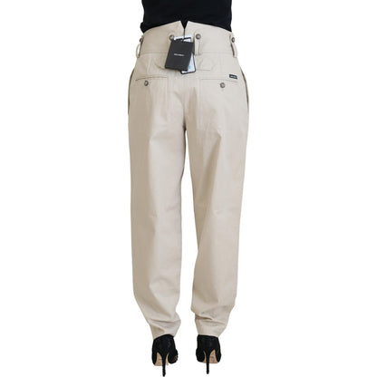 Dolce & Gabbana Beige Cotton Women Cargo Pants