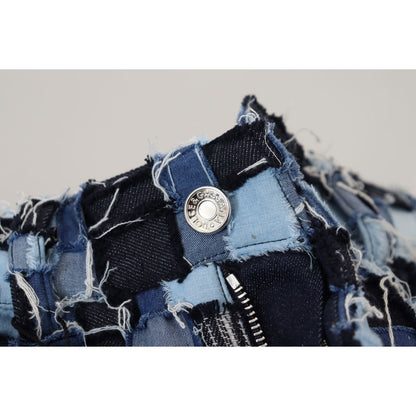 Dolce & Gabbana Multicolor Patchwork Cotton Denim Jeans