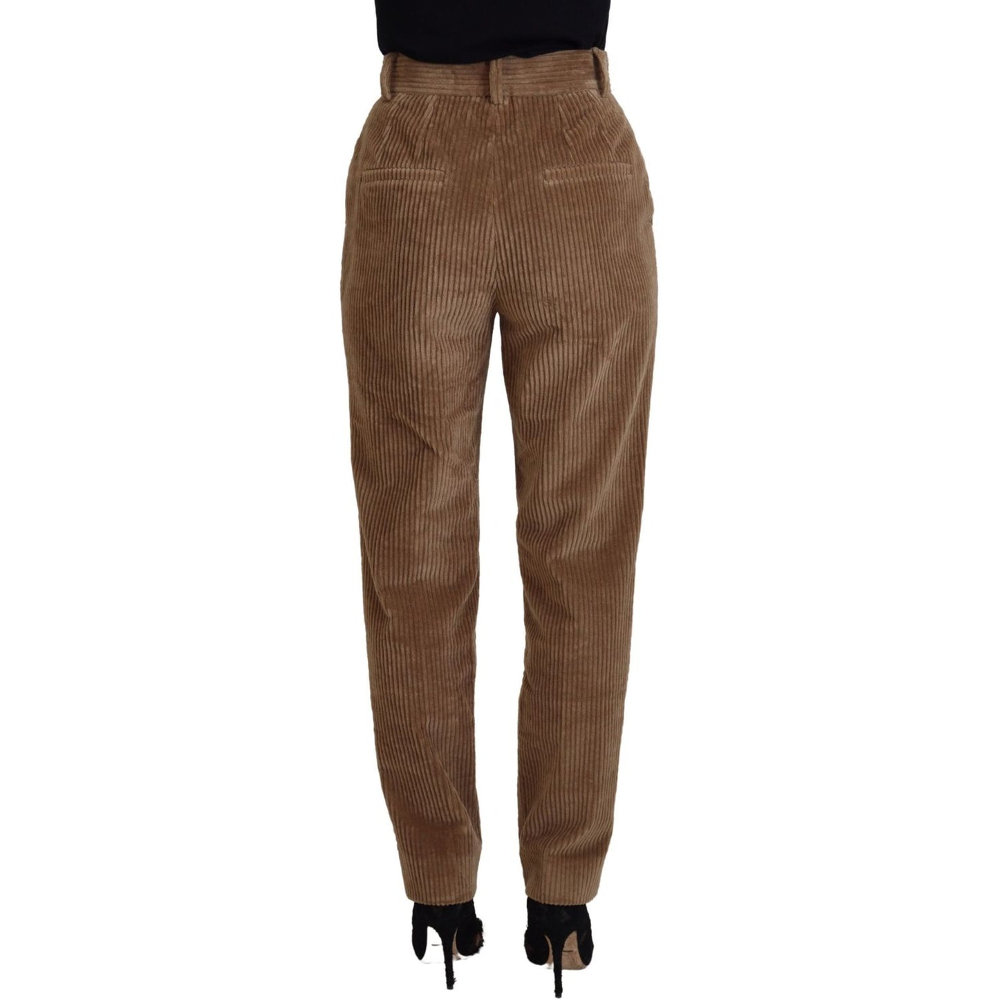 Dolce & Gabbana Elegant Brown Corduroy Pants for Sophisticated Style Dolce & Gabbana